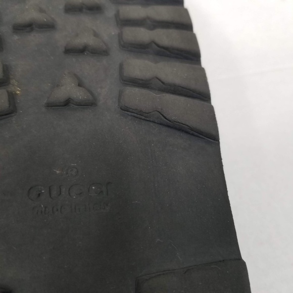 Mens Gucci Green Red Web Signature Stripe Slide Sandal Black Rubber Size 11 - Picture 14 of 16